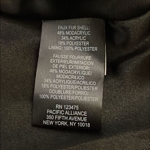 Tahari Black Faux Fur Capelet Womens Size Extra Large Special Occasion Formal - Picture 6 of 13